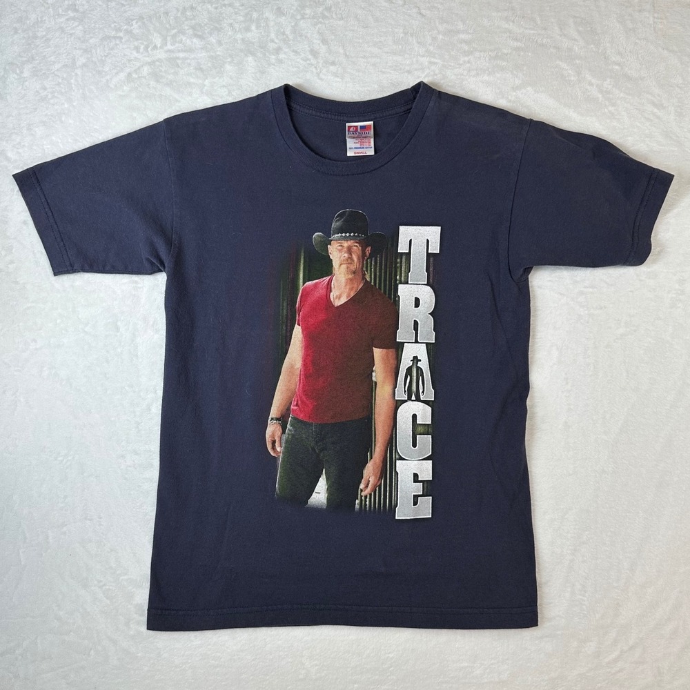 Trace Adkins Tour 2016 Graphic T-Shirt Navy Blue Small Bayside Concert Tee